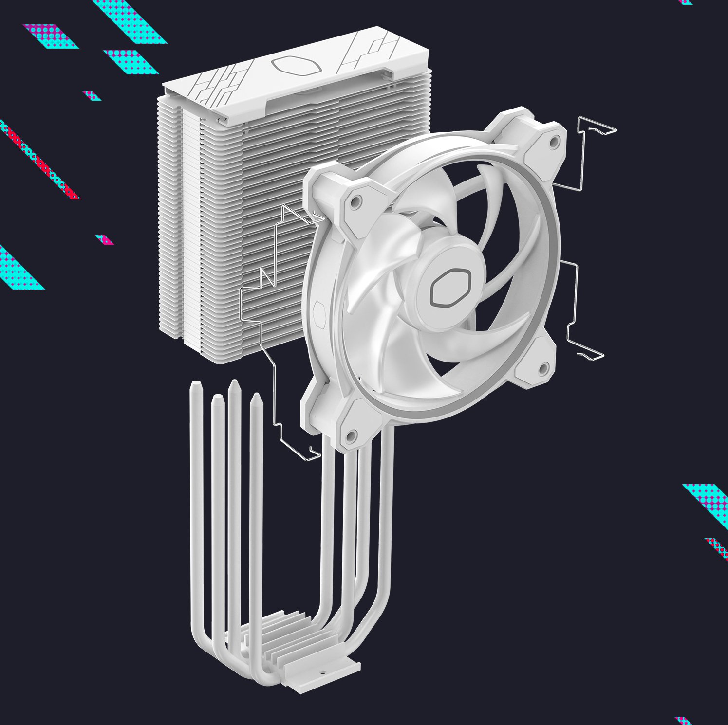 Cooler Master Hyper 212 Halo White CPU Air Cooler